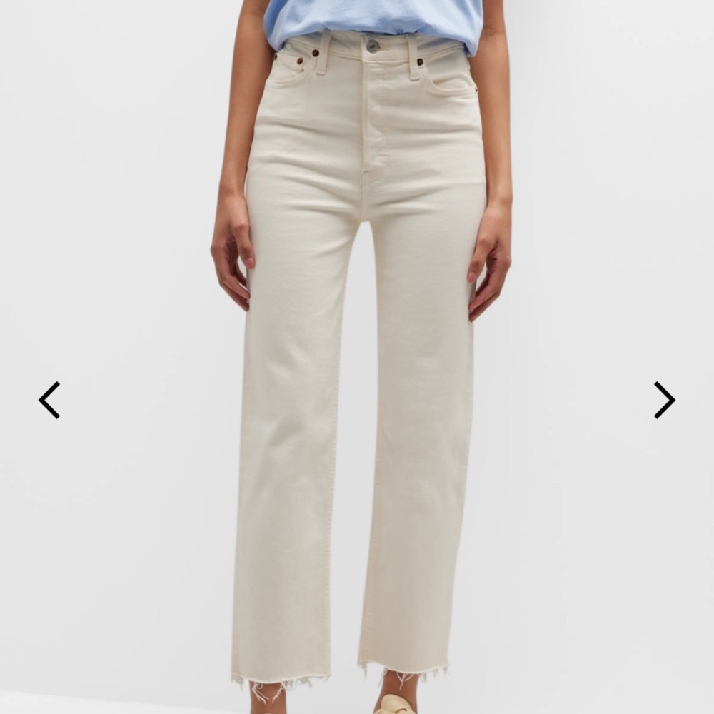 Re/Done 70s Stovepipe Straight Jeans size 27: minimalist capsule wardrobe